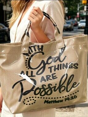 Printed Inspirational Shoulder Hand Tore Bag